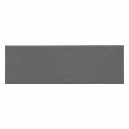 Msi Urbano Graphite 3D Mix SAMPLE Glossy Ceramic Gray Textured Subway Tile ZOR-PT-0526-SAM